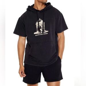 French Washed Terry Men’s Hoodie Heaven Only Knows Graphic